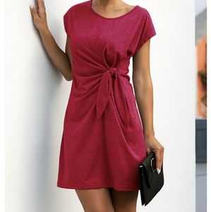 Twist front t-shirt dress